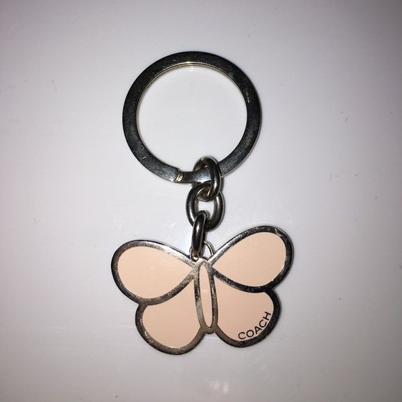 ✨RARE✨ Coach Pink Butterfly Keychain - Picture 1 of 4